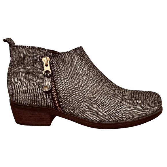 Eric Michael Silver & Black Leather Animal Print Made in Spain Booties  Size 7.5 - Picture 8 of 8